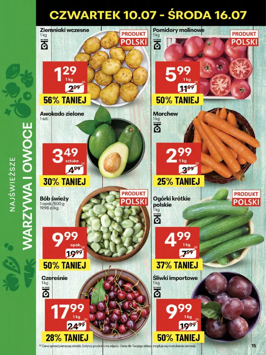 Gazetka promocyjna Delikatesy Centrum - Franczyza DC28 Czwartek - ważna 10.07 do 16.07.2025 - strona 15 - produkty: Owoce, Pomidory, Warzywa, Warzywa i owoce, Ziemniaki