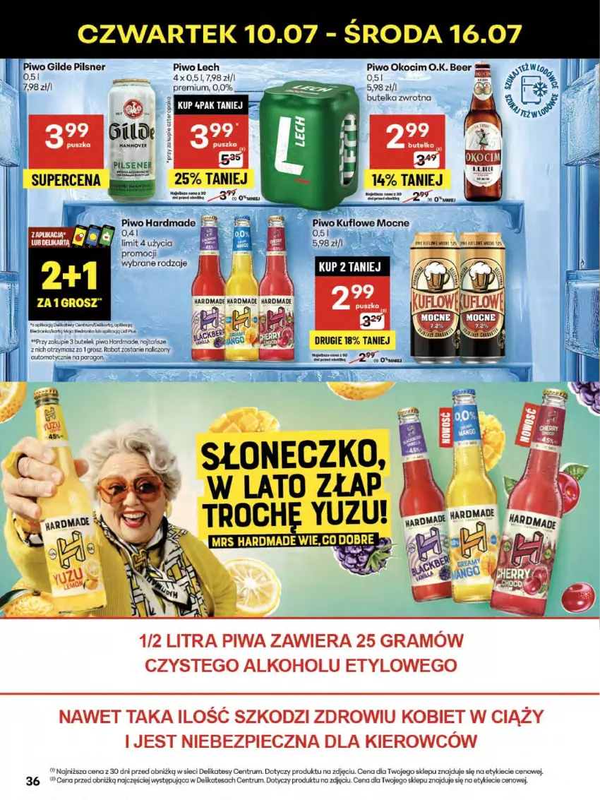 Gazetka promocyjna Delikatesy Centrum - Franczyza DC28 Czwartek - ważna 10.07 do 16.07.2025 - strona 36 - produkty: Dron, Gra, Koc, Okocim, Piec, Piwa, Piwo, Por, Rum
