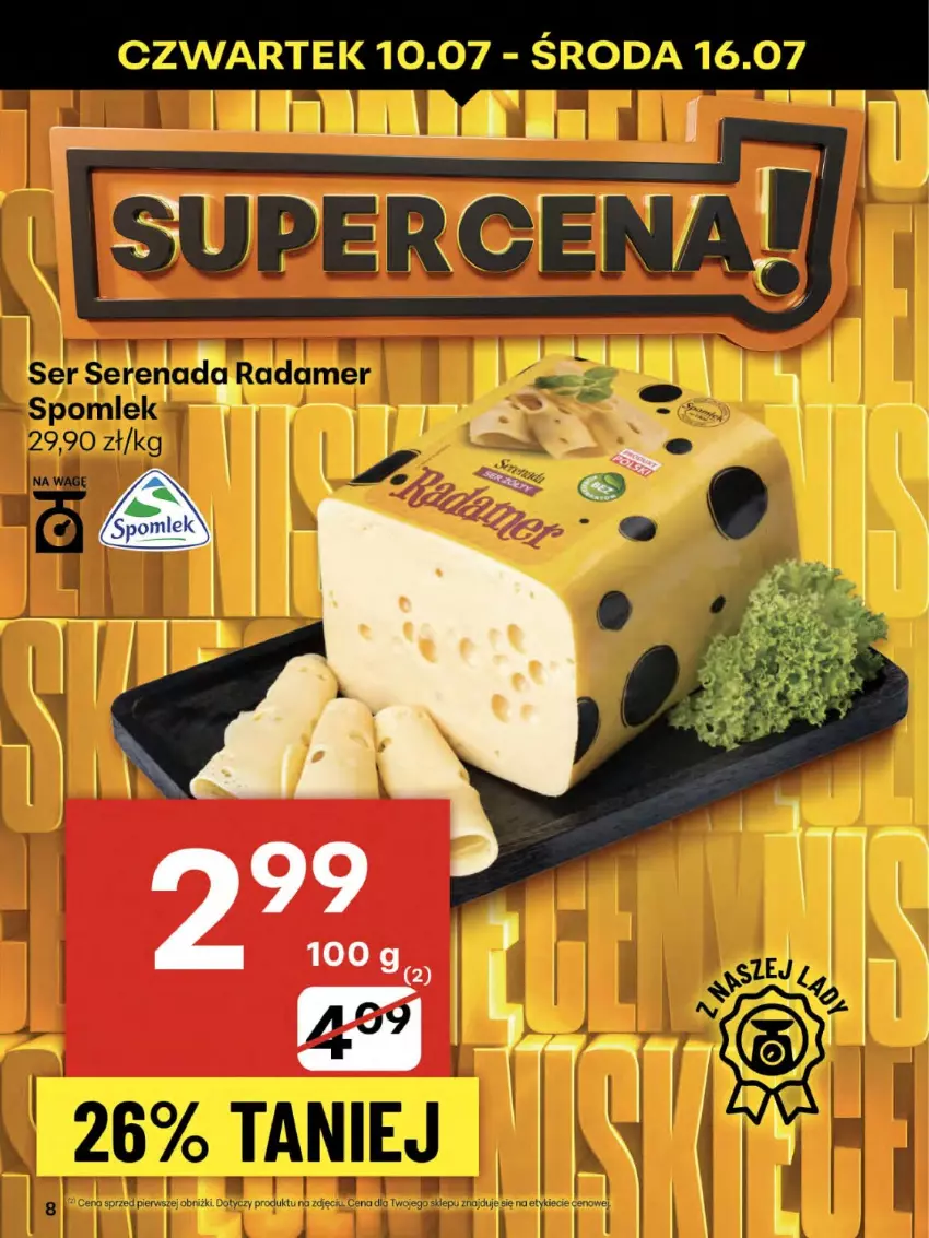 Gazetka promocyjna Delikatesy Centrum - Franczyza DC28 Czwartek - ważna 10.07 do 16.07.2025 - strona 8 - produkty: Radamer, Ser