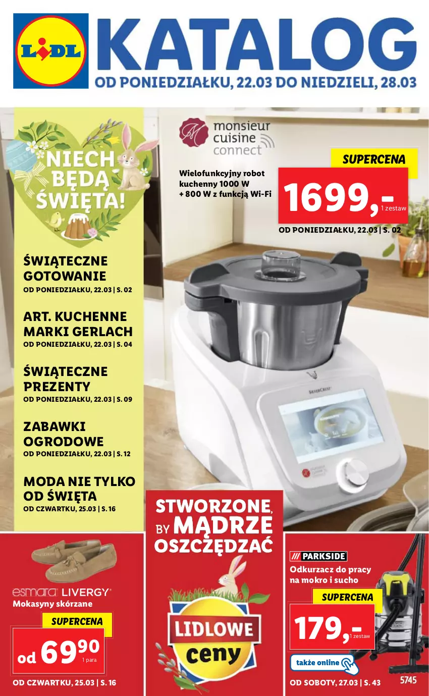 Gazetka promocyjna Lidl - GAZETKA - ważna 22.03 do 28.03.2021 - strona 1 - produkty: Moda, Mokasyny, Odkurzacz, Robot