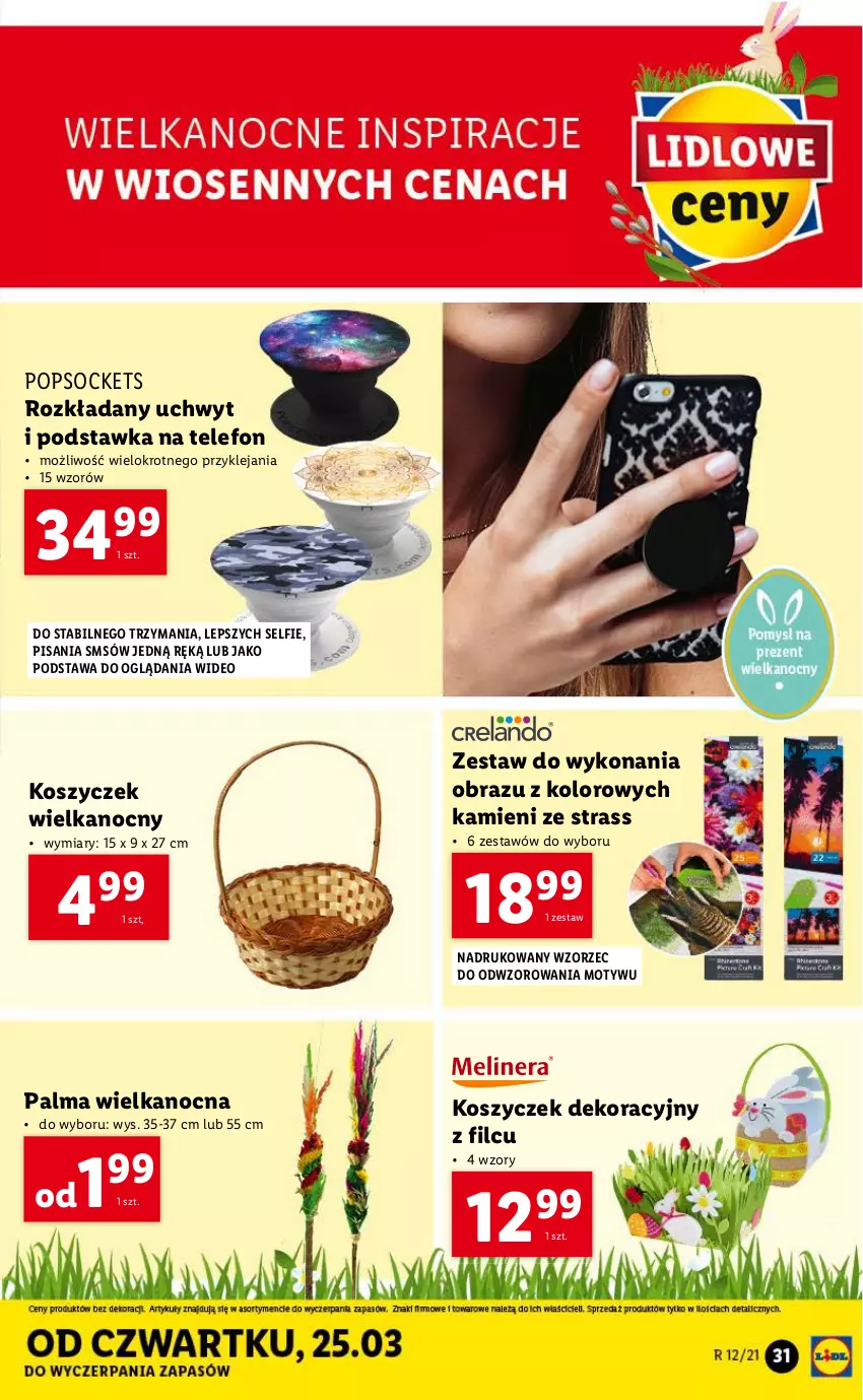 Gazetka promocyjna Lidl - GAZETKA - ważna 22.03 do 28.03.2021 - strona 31 - produkty: Klej, Kosz, Obraz, Palma, Telefon