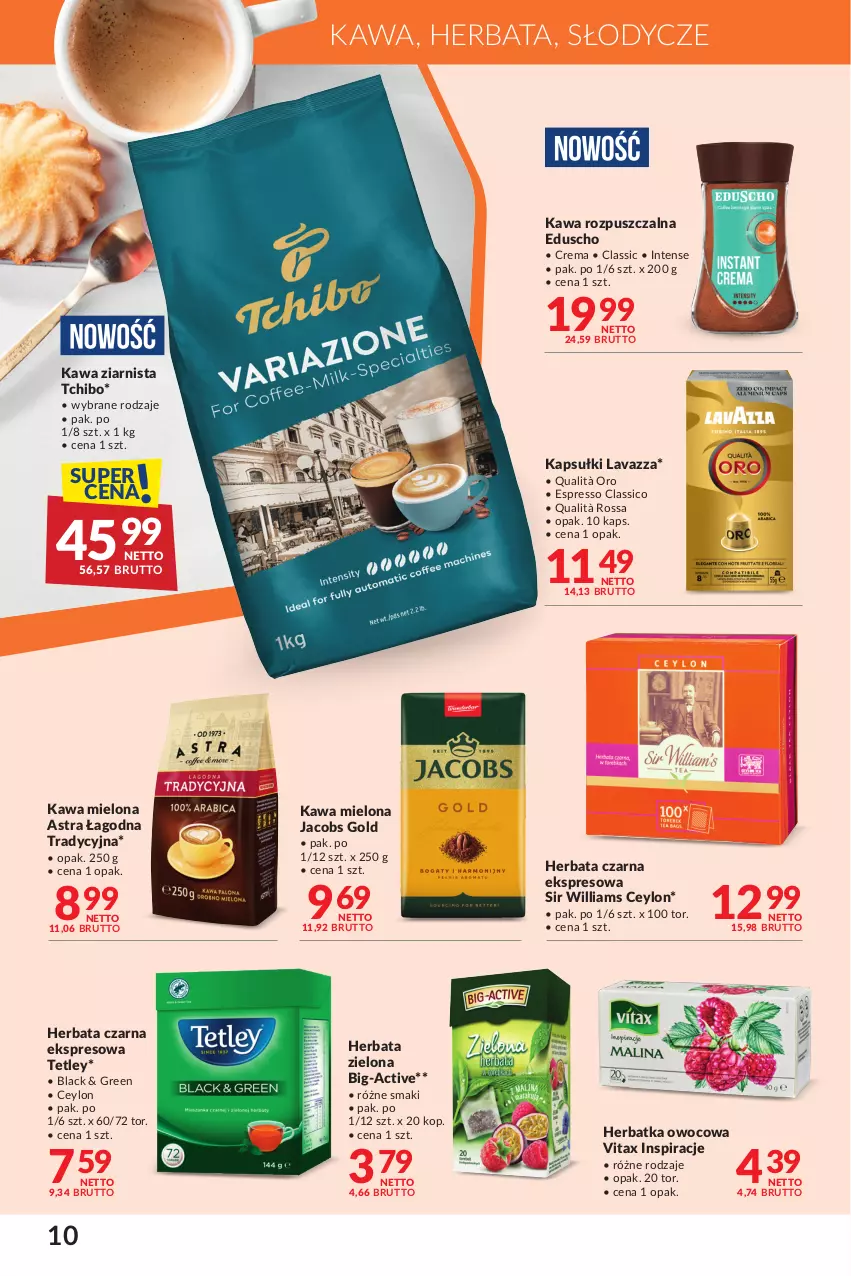 Gazetka promocyjna Makro - Oferta dla Twojego biznesu - ważna 02.04 do 29.04.2024 - strona 10 - produkty: Herbata, Herbata czarna, Iams, Jacobs, Kawa, Kawa mielona, Kawa rozpuszczalna, Kawa ziarnista, Lack, Lavazza, Tchibo, Tetley, Vitax