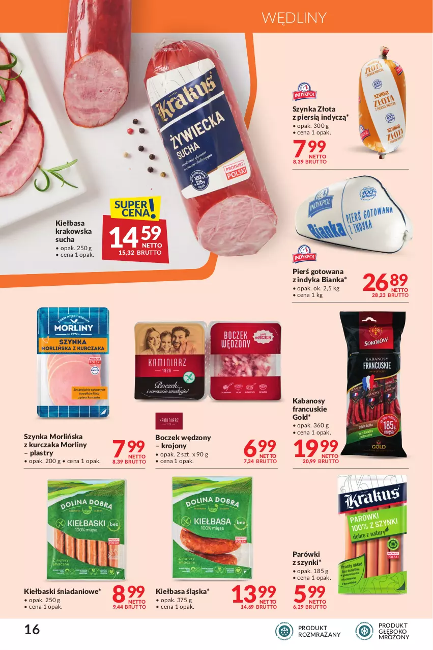 Gazetka promocyjna Makro - Oferta dla Twojego biznesu - ważna 02.04 do 29.04.2024 - strona 16 - produkty: Bianka, Boczek, Danio, Kabanos, Kiełbasa, Kiełbasa krakowska, Kiełbasa śląska, Kurczak, Morliny, Parówki, Parówki z szynki, Szynka