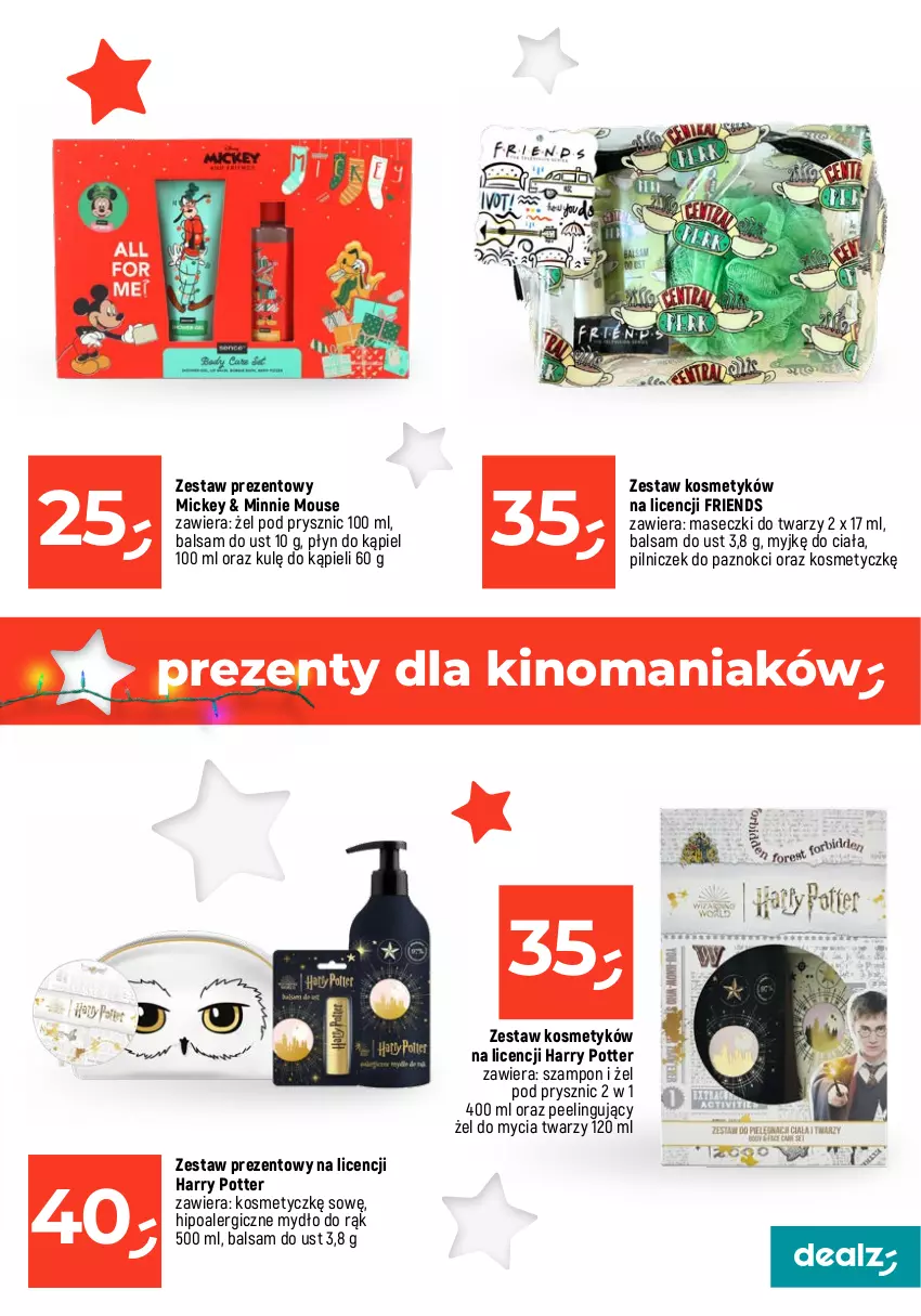 Gazetka promocyjna Dealz - MAKE A DEALZ - ważna 30.11 do 06.12.2023 - strona 27 - produkty: Balsam do ust, Harry Potter, Minnie, Mydło, Peeling, Płyn do kąpieli, Szampon, Zestaw prezentowy