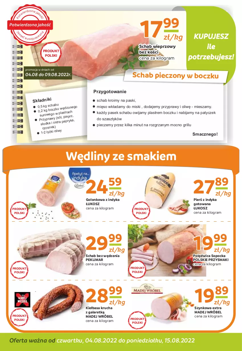 Gazetka promocyjna Gama - Gazetka Gama - ważna 15.08.2022 do 04.08.2023 - strona 2 - produkty: Czosnek, Gala, Gra, Grill, Kiełbasa, Kiełbasa krucha, Kosz, Madej Wróbel, Mięso, Pasek, Piec, Polędwica, Przyprawy, Przysmaki, Schab pieczony, Schab wieprzowy, Sól