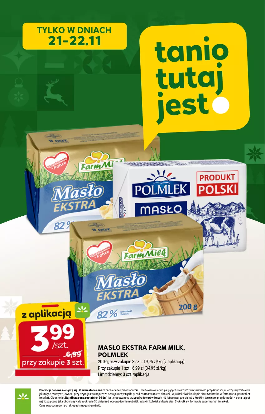 Gazetka promocyjna Stokrotka - Market - ważna 20.11 do 26.11.2025 - strona 6 - produkty: Fa, Farm Milk, Masło, Mięso, Owoce, POLMLEK, Warzywa