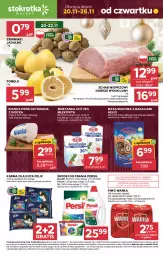 Gazetka promocyjna Stokrotka - Market - Gazetka - ważna od 26.11 do 26.11.2025 - strona 1 - produkty: Piwa, Piwo, Warzywa, Gra, Persil, Ziemniaki, Mlekovita, Warka, Pomelo, Schab wieprzowy, Owoce, Felix, Helio, Bianka, Mięso, Mleko