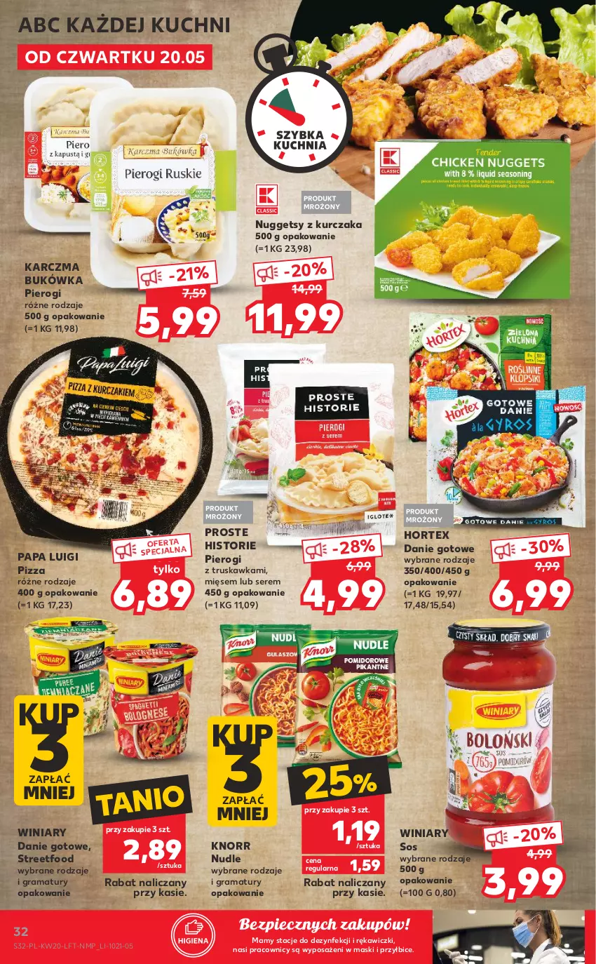 Gazetka promocyjna Kaufland - OFERTA TYGODNIA - ważna 20.05 do 26.05.2021 - strona 32 - produkty: BIC, Danie gotowe, Gra, Hortex, Knorr, Kurczak, Piec, Pierogi, Pizza, Rama, Ser, Sos, Winiary