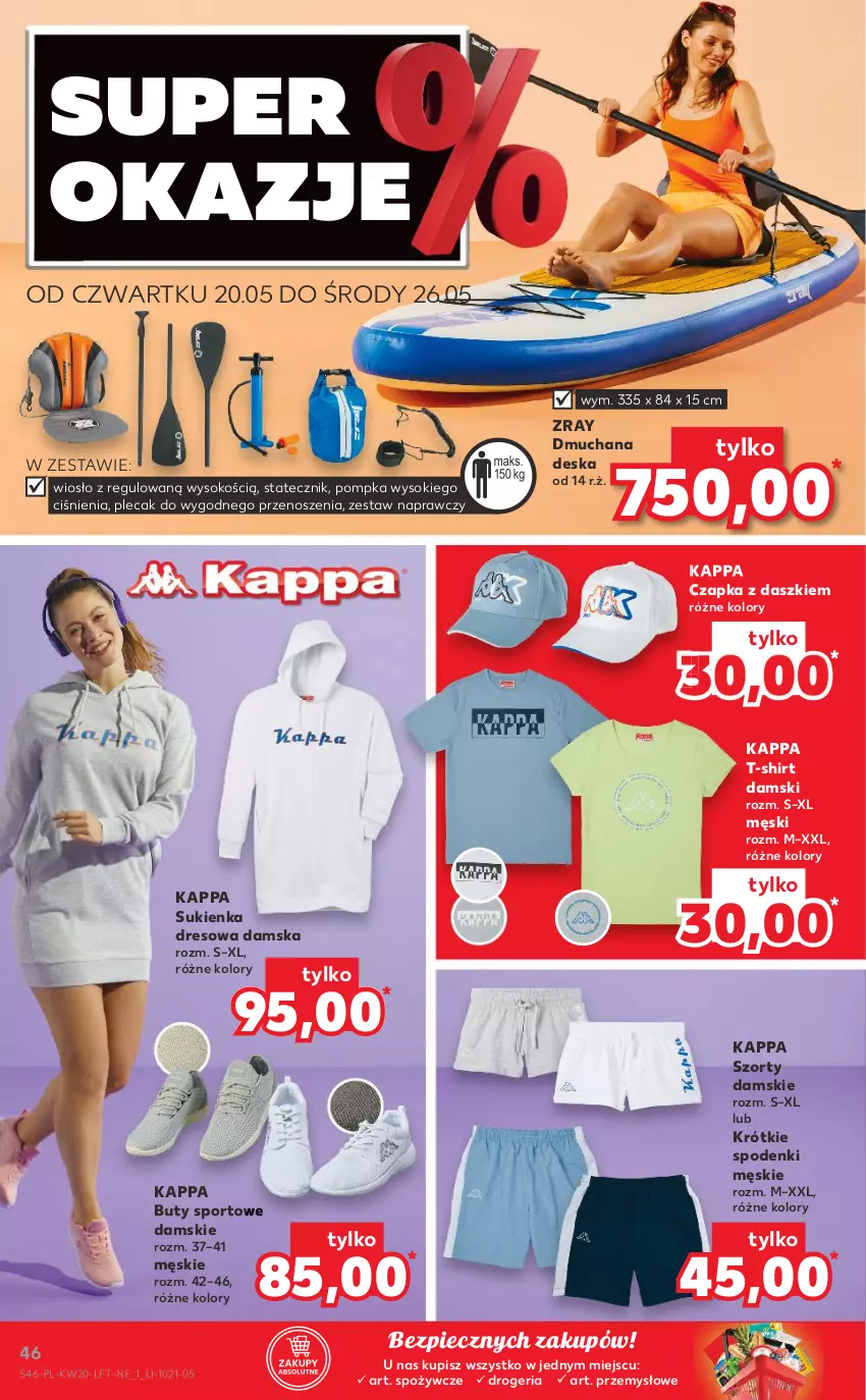 Gazetka promocyjna Kaufland - OFERTA TYGODNIA - ważna 20.05 do 26.05.2021 - strona 46 - produkty: Buty, Czapka, Dres, Piec, Plecak, Pompka, Por, Sok, Sport, Sukienka, Szorty, T-shirt