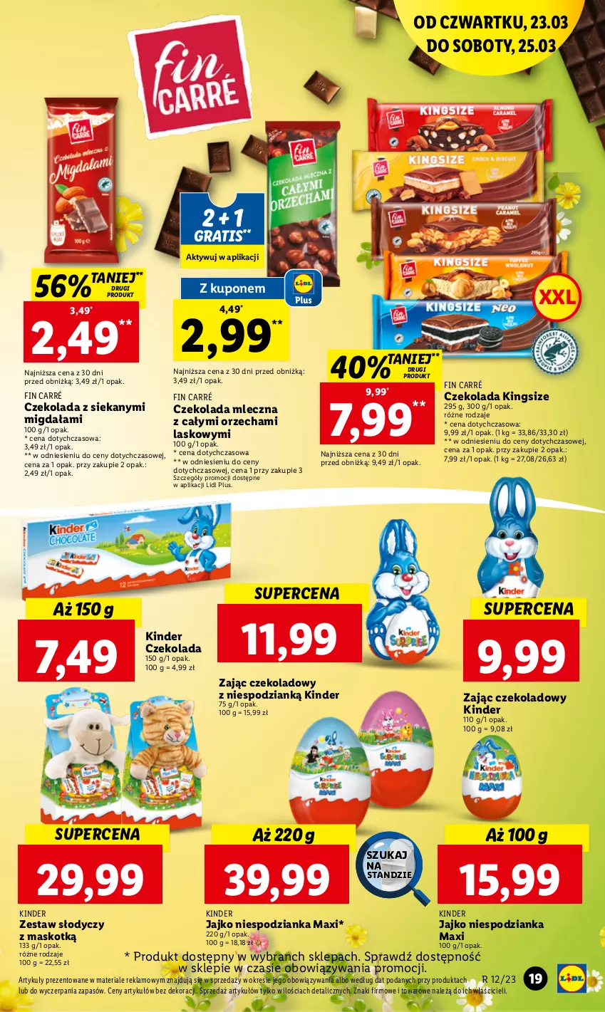 Gazetka promocyjna Lidl - GAZETKA - ważna 23.03 do 25.03.2023 - strona 21 - produkty: Czekolada, Czekolada mleczna, Gra, Kinder