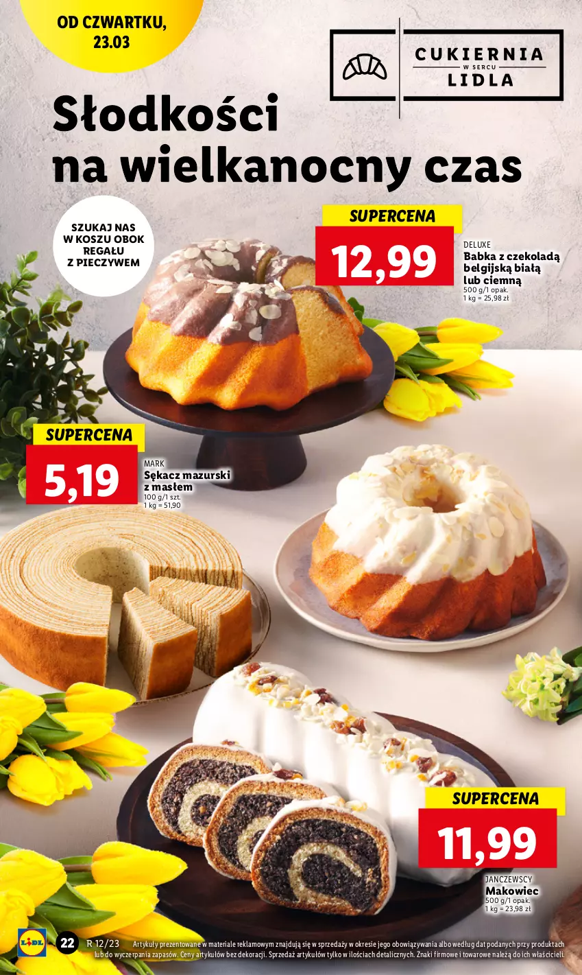 Gazetka promocyjna Lidl - GAZETKA - ważna 23.03 do 25.03.2023 - strona 24 - produkty: Babka, Kosz, LG, Makowiec, Piec, Regał, Sękacz