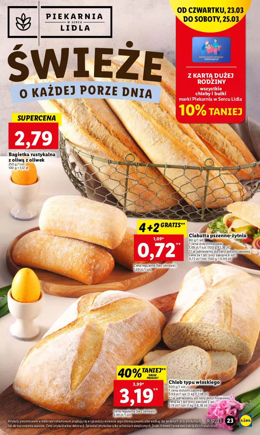 Gazetka promocyjna Lidl - GAZETKA - ważna 23.03 do 25.03.2023 - strona 25 - produkty: Bagietka, Chleb, Chleb typu włoskiego, Ciabatta, Gra, Rust, Ser