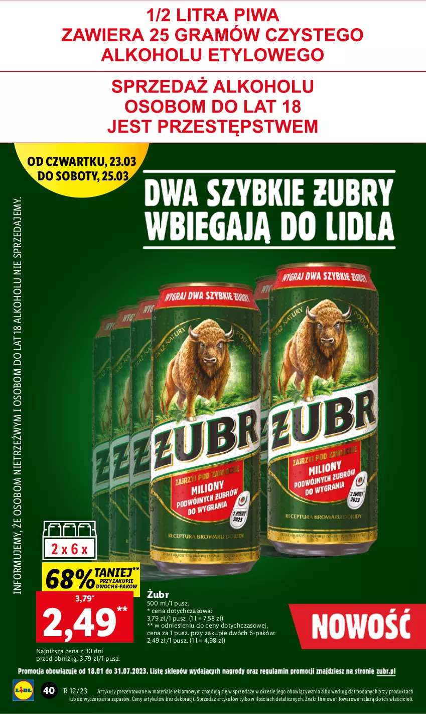 Gazetka promocyjna Lidl - GAZETKA - ważna 23.03 do 25.03.2023 - strona 46 - produkty: Carlsberg, Heineken, Kasztelan, Syrop, Tyskie