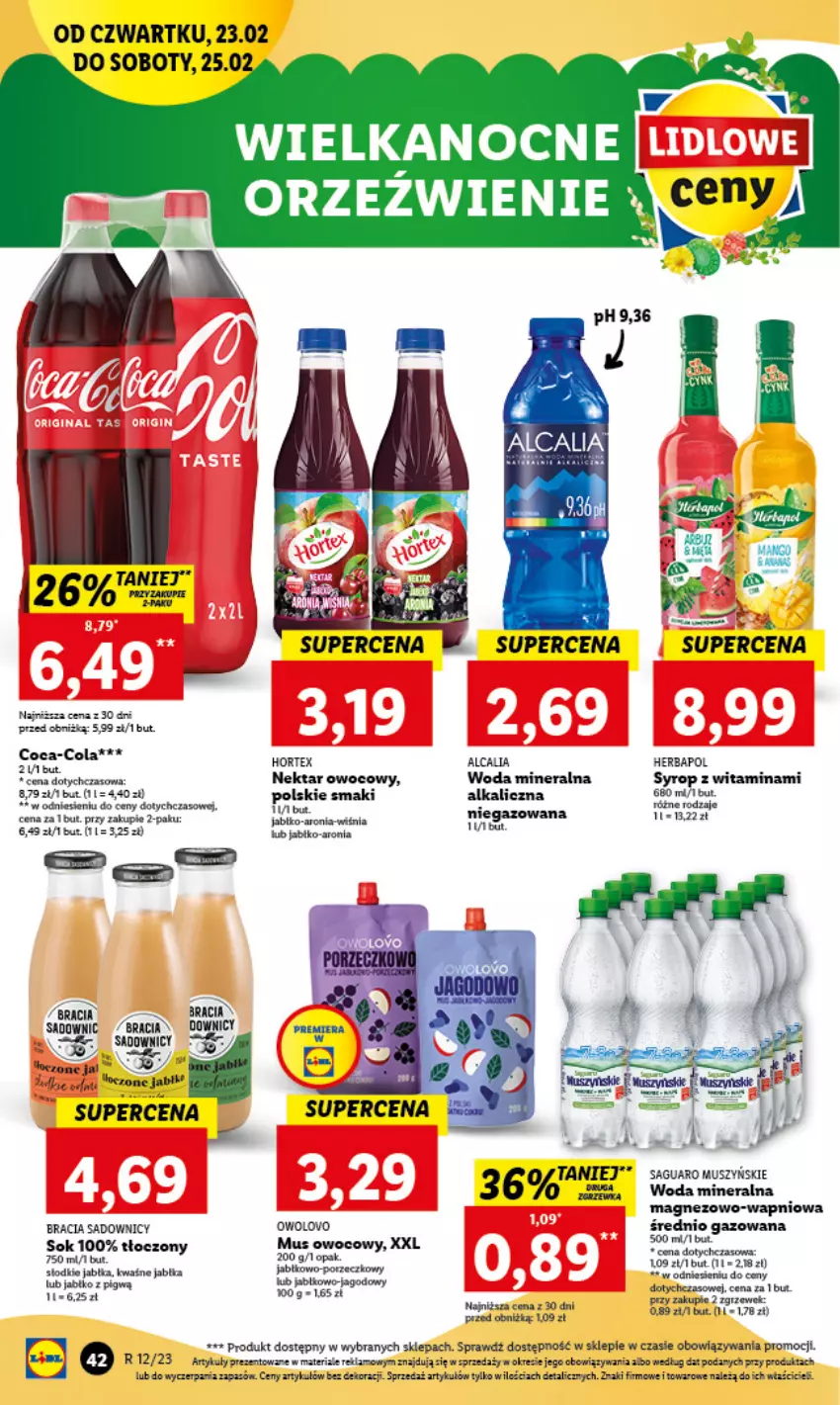 Gazetka promocyjna Lidl - GAZETKA - ważna 23.03 do 25.03.2023 - strona 50 - produkty: Aronia, Herbapol, Hortex, Jabłka, Magnez, Mus, Nektar, Por, Ryż, Sok, Syrop, Woda, Woda mineralna