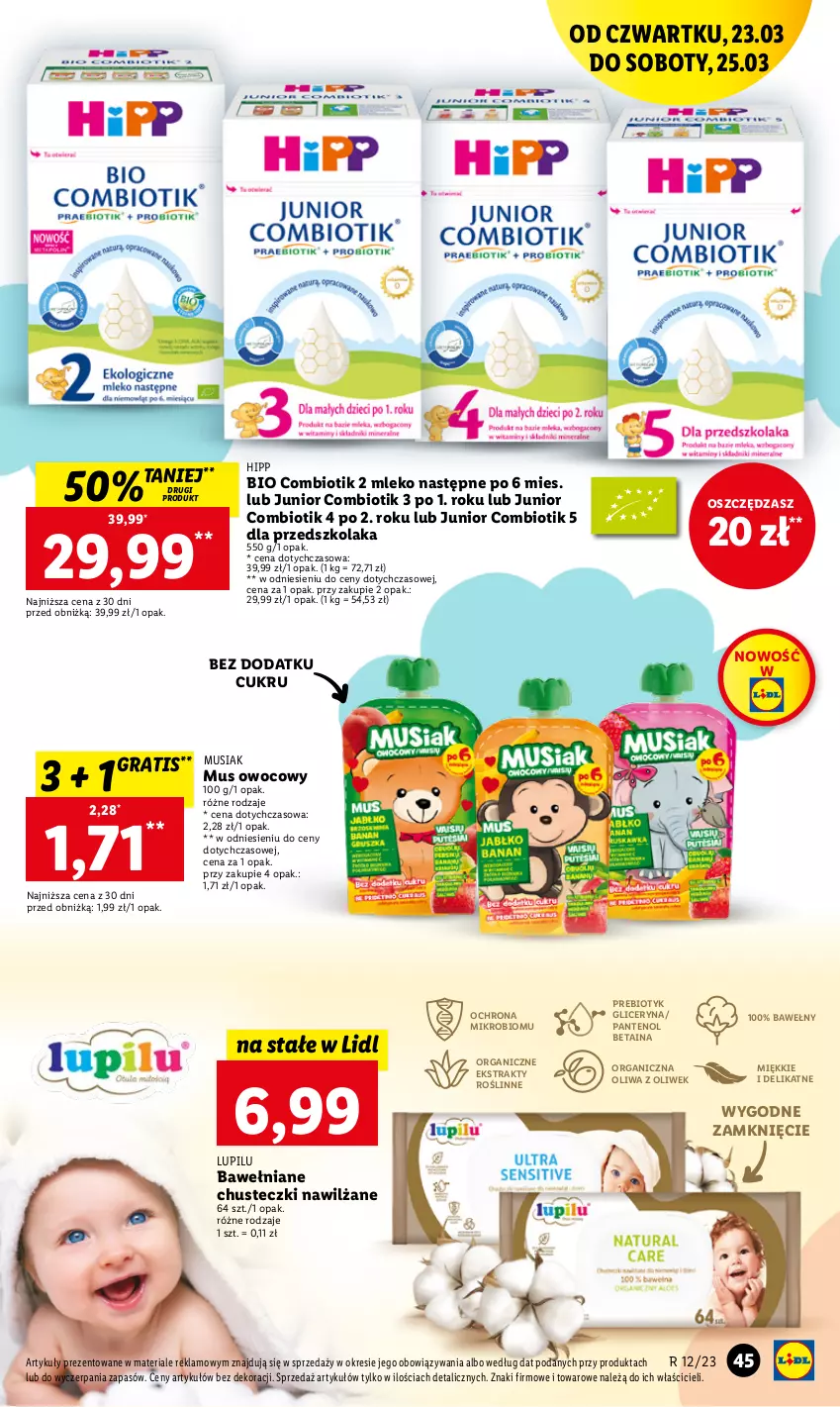 Gazetka promocyjna Lidl - GAZETKA - ważna 23.03 do 25.03.2023 - strona 53 - produkty: Chusteczki, Gra, HiPP, Hipp Bio, Mleko, Mus, O nas, Oliwa z oliwek, Rum