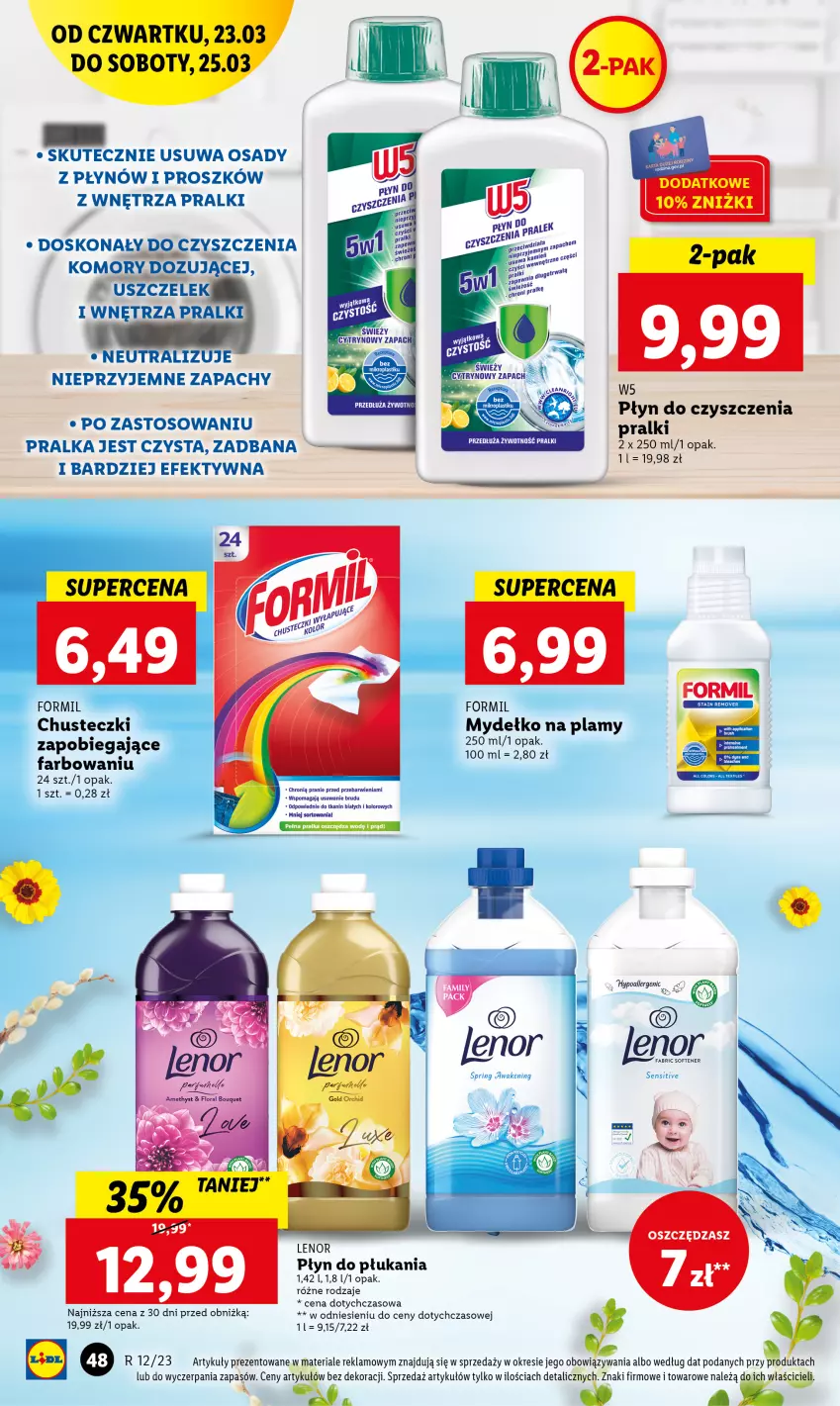 Gazetka promocyjna Lidl - GAZETKA - ważna 23.03 do 25.03.2023 - strona 56 - produkty: Chusteczki, Fa, Lenor, Płyn do płukania, Pralka, Pralki