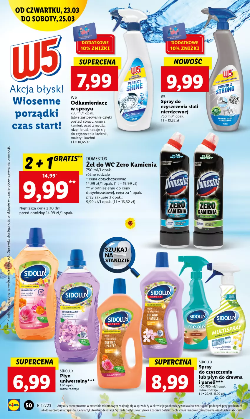 Gazetka promocyjna Lidl - GAZETKA - ważna 23.03 do 25.03.2023 - strona 58 - produkty: Domestos, Gra, Odkamieniacz, Sidolux