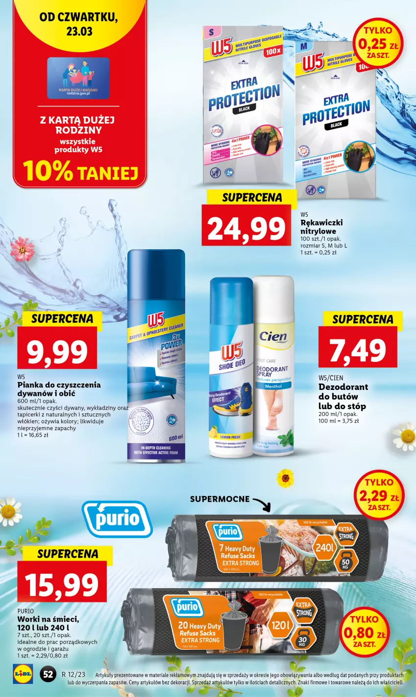 Gazetka promocyjna Lidl - GAZETKA - ważna 23.03 do 25.03.2023 - strona 60 - produkty: Dezodorant, Dywan, Garaż, Pianka do czyszczenia, Por, Pur, Worki na śmiec, Worki na śmieci