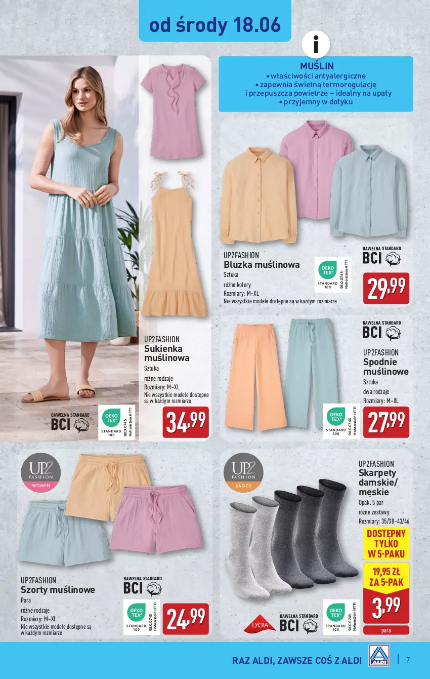 Gazetka promocyjna Aldi - Artykuły przemysłowe i tekstylia - ważna 18.06 do 21.06.2025 - strona 7 - produkty: Fa, Karp, Spodnie, Sukienka, Szorty