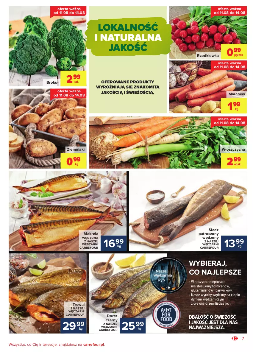 Gazetka promocyjna Carrefour - Wielkie Otwarcie Poznań, ul. Półwiejska - ważna 10.08 do 21.08.2021 - strona 7 - produkty: Dorsz, Rzodkiewka, Ziemniaki