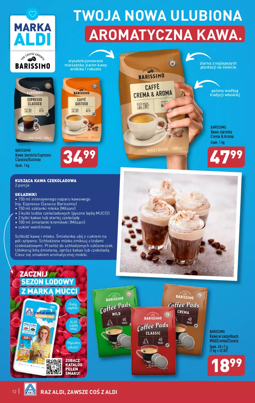 Gazetka promocyjna Aldi - Pełna oferta - ważna 20.05 do 25.05.2024 - strona 12 - produkty: Cukier, Cukier wanilinowy, Kakao, Kawa, Kawa ziarnista, Lanki, Mleko, Por