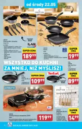 Gazetka promocyjna Aldi - Pełna oferta - Gazetka - ważna od 25.05 do 25.05.2024 - strona 30 - produkty: Makaron, Sok, Ser, Por, Garnek, Płyty grzejne, LANA, Tefal, Szczypce, Tytan, Cedzak, Patelnia, Grill, Fa