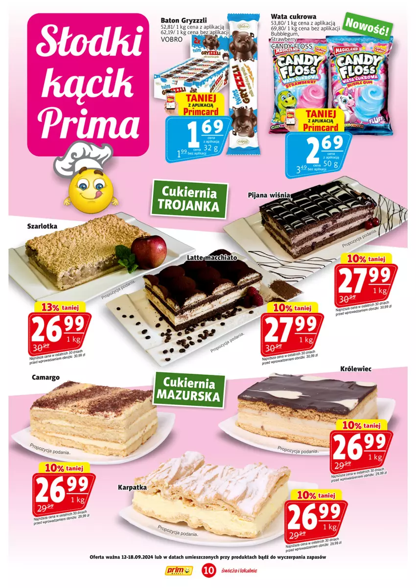 Gazetka promocyjna Prim Market - ważna 12.09 do 18.09.2024 - strona 10 - produkty: Baton, Cukier, Gry, Wata cukrowa