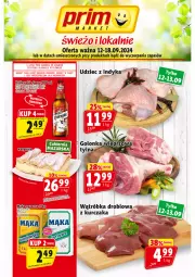 Gazetka promocyjna Prim Market - Gazetka - ważna od 18.09 do 18.09.2024 - strona 1 - produkty: Kurczak, Udziec z indyka, Cukier, Królewski, Karp