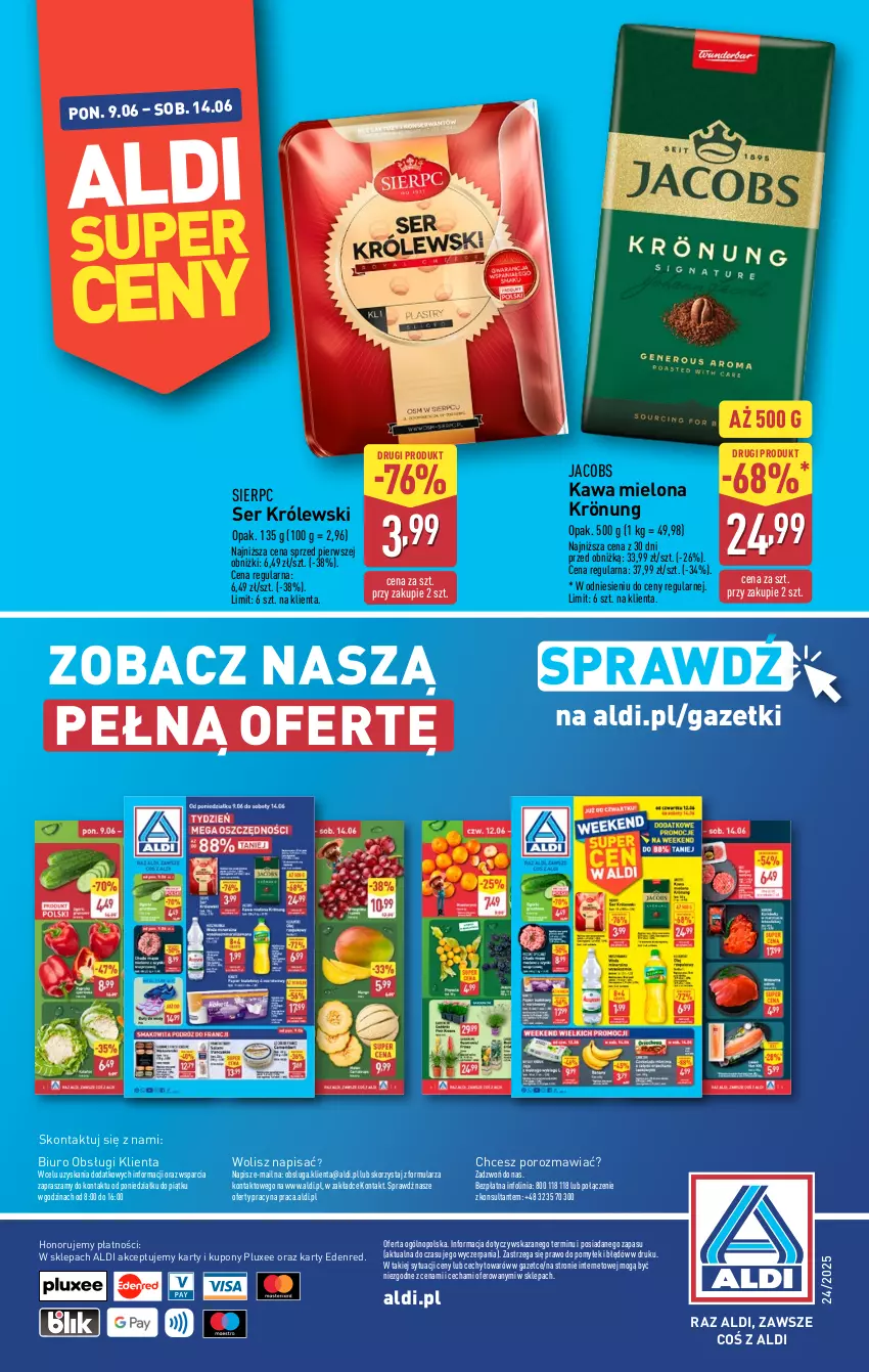 Gazetka promocyjna Aldi - Artykuły przemysłowe i tekstylia - ważna 11.06 do 14.06.2025 - strona 14 - produkty: Biuro, Jacobs, Kawa, Kawa mielona, Królewski, O nas, Por, Ser