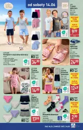 Gazetka promocyjna Aldi - Artykuły przemysłowe i tekstylia - Gazetka - ważna od 14.06 do 14.06.2025 - strona 9 - produkty: Klapki, Spódnica, Top, Ser, Szorty, Majtki, Karp, T-shirt, Skarpetki, Dres, Dzieci, Bokserki, Piżama