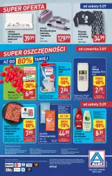 Gazetka promocyjna Aldi - Tydzień Hiszpański - Gazetka - ważna od 05.07 do 05.07.2025 - strona 4 - produkty: Mięso mielone, Por, Kawa ziarnista, Mięsne specjały, Dallmayr, Kawa, O nas, Maliny, Schauma, Szampon, Suszarka, Biuro, Olej, Mięso, Piżama, Wkład olejowy, Mleko