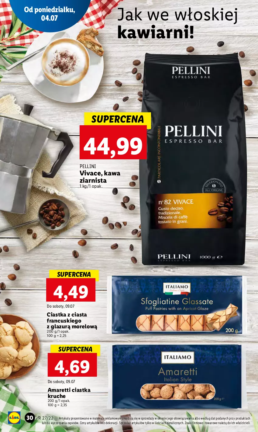 Gazetka promocyjna Lidl - GAZETKA - ważna 07.07 do 09.07.2022 - strona 30 - produkty: Ciastka, Kawa, Kawa ziarnista, Lazur