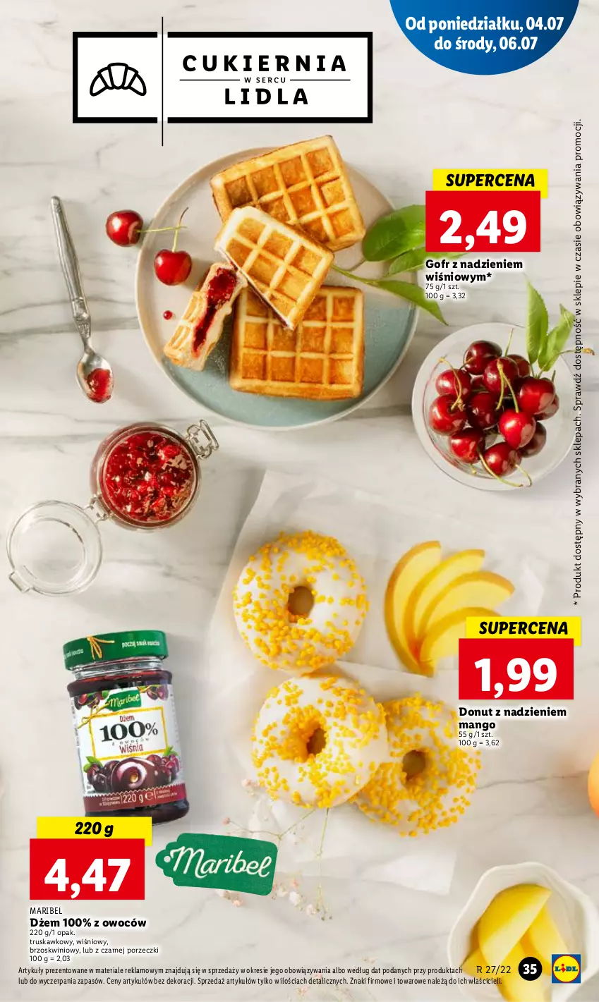 Gazetka promocyjna Lidl - GAZETKA - ważna 07.07 do 09.07.2022 - strona 35 - produkty: Donut, Dżem, Mango, Por