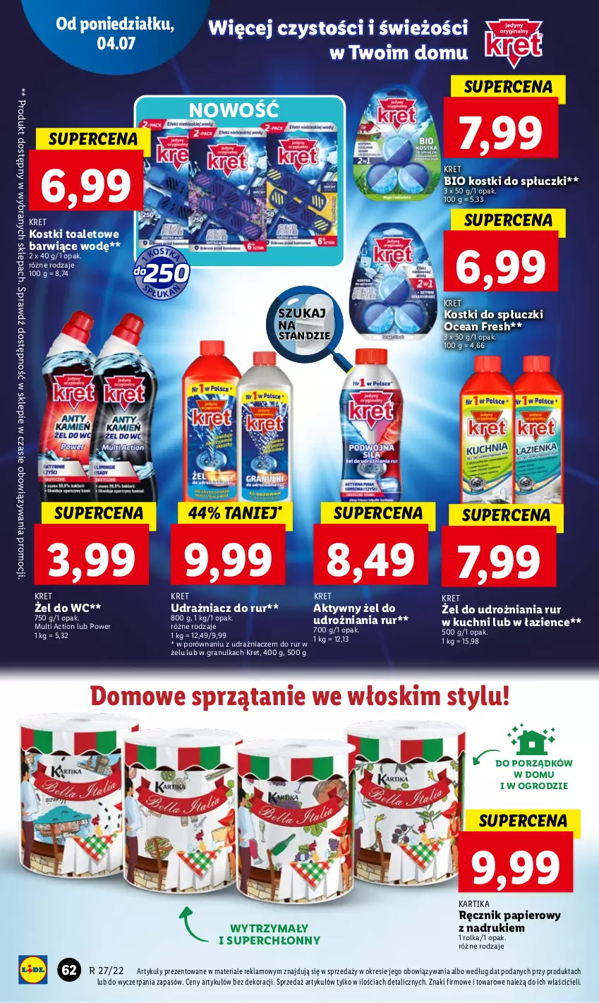 Gazetka promocyjna Lidl - GAZETKA - ważna 07.07 do 09.07.2022 - strona 62 - produkty: Gra, Kret, Papier, Por, Ręcznik, Sprzątanie