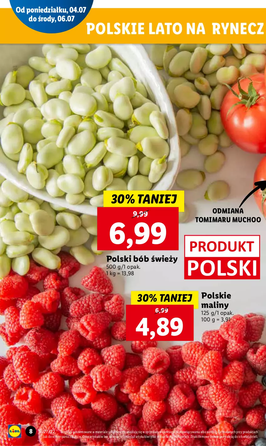 Gazetka promocyjna Lidl - GAZETKA - ważna 07.07 do 09.07.2022 - strona 8 - produkty: Maliny