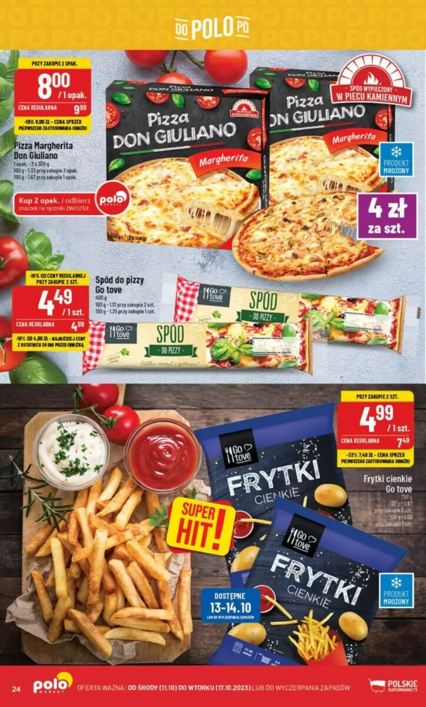 Gazetka promocyjna PoloMarket - ważna 11.10 do 17.11.2023 - strona 17 - produkty: Frytki, Pizza, Pizza margherita, Spód do pizzy