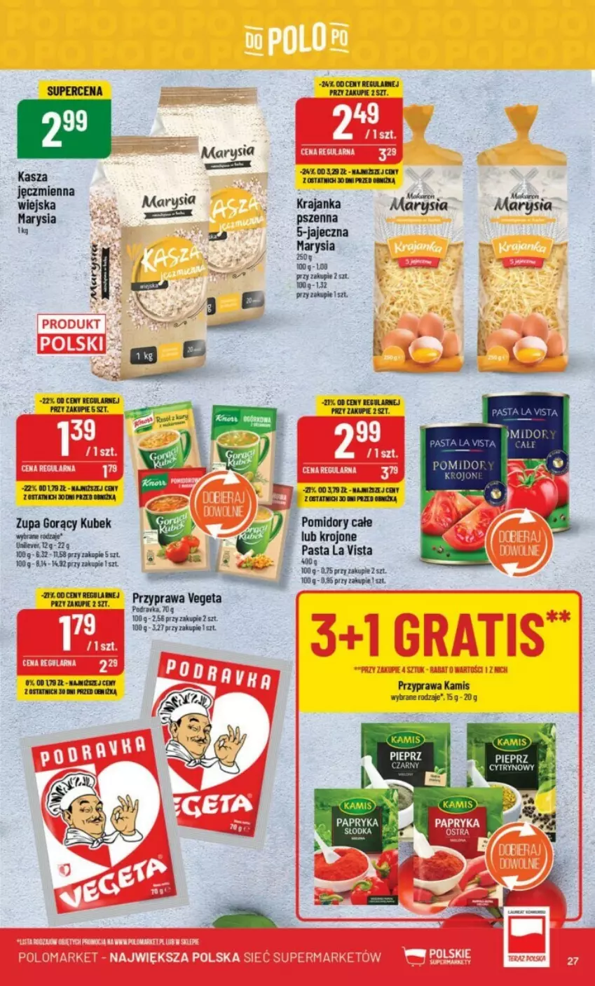 Gazetka promocyjna PoloMarket - ważna 11.10 do 17.11.2023 - strona 20 - produkty: Kamis, Kubek, Papryka, Pieprz, Podravka, Pomidory, Vegeta, Zupa