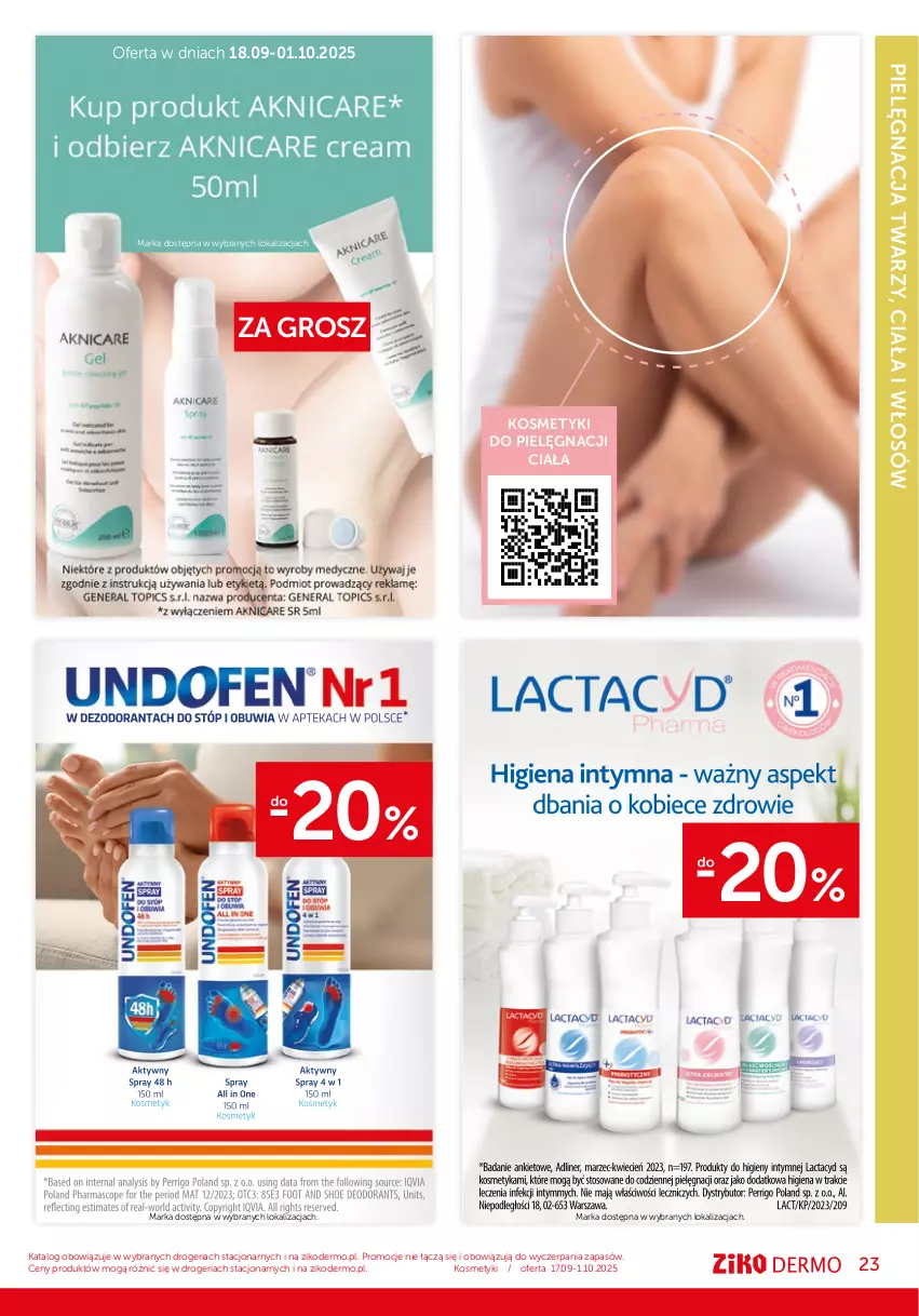 Gazetka promocyjna Ziko - Gazetka Ziko Dermo - ważna 17.09 do 01.10.2025 - strona 23 - produkty: Kosmetyki do pielęgnacji