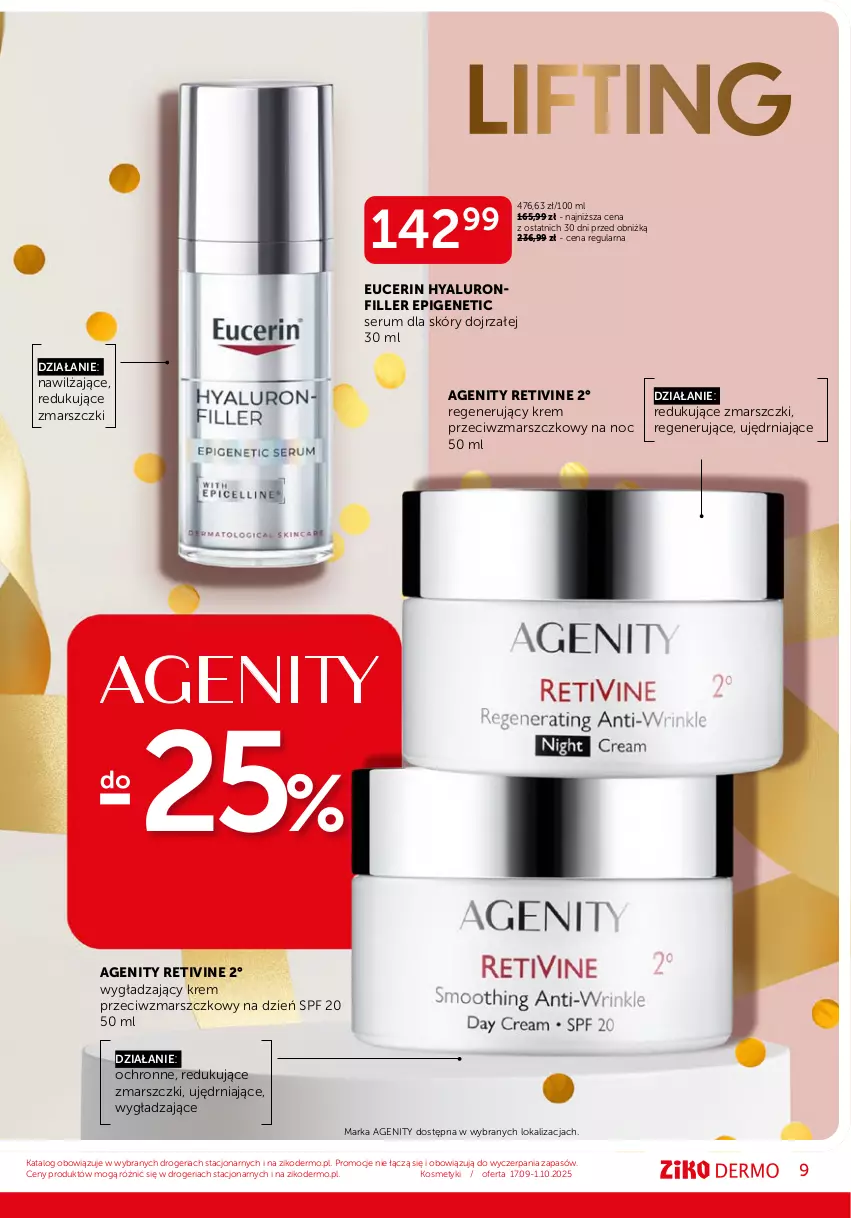 Gazetka promocyjna Ziko - Gazetka Ziko Dermo - ważna 17.09 do 01.10.2025 - strona 9 - produkty: Krem przeciwzmarszczkowy, Mars, Rum, Ser, Serum