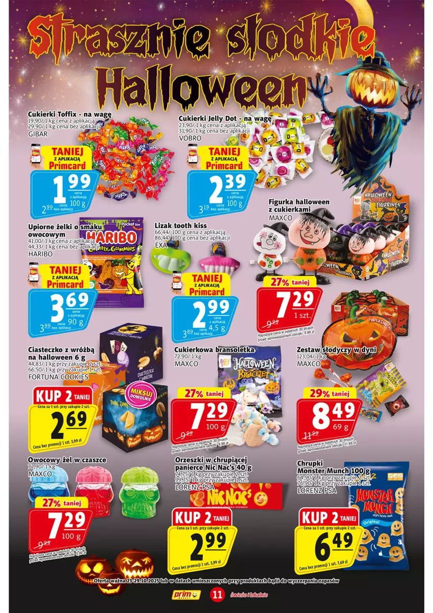 Gazetka promocyjna Prim Market - ważna 23.10 do 29.10.2025 - strona 11 - produkty: Bransoletka, Cukier, Cukierki, Fortuna, Haribo, Lorenz