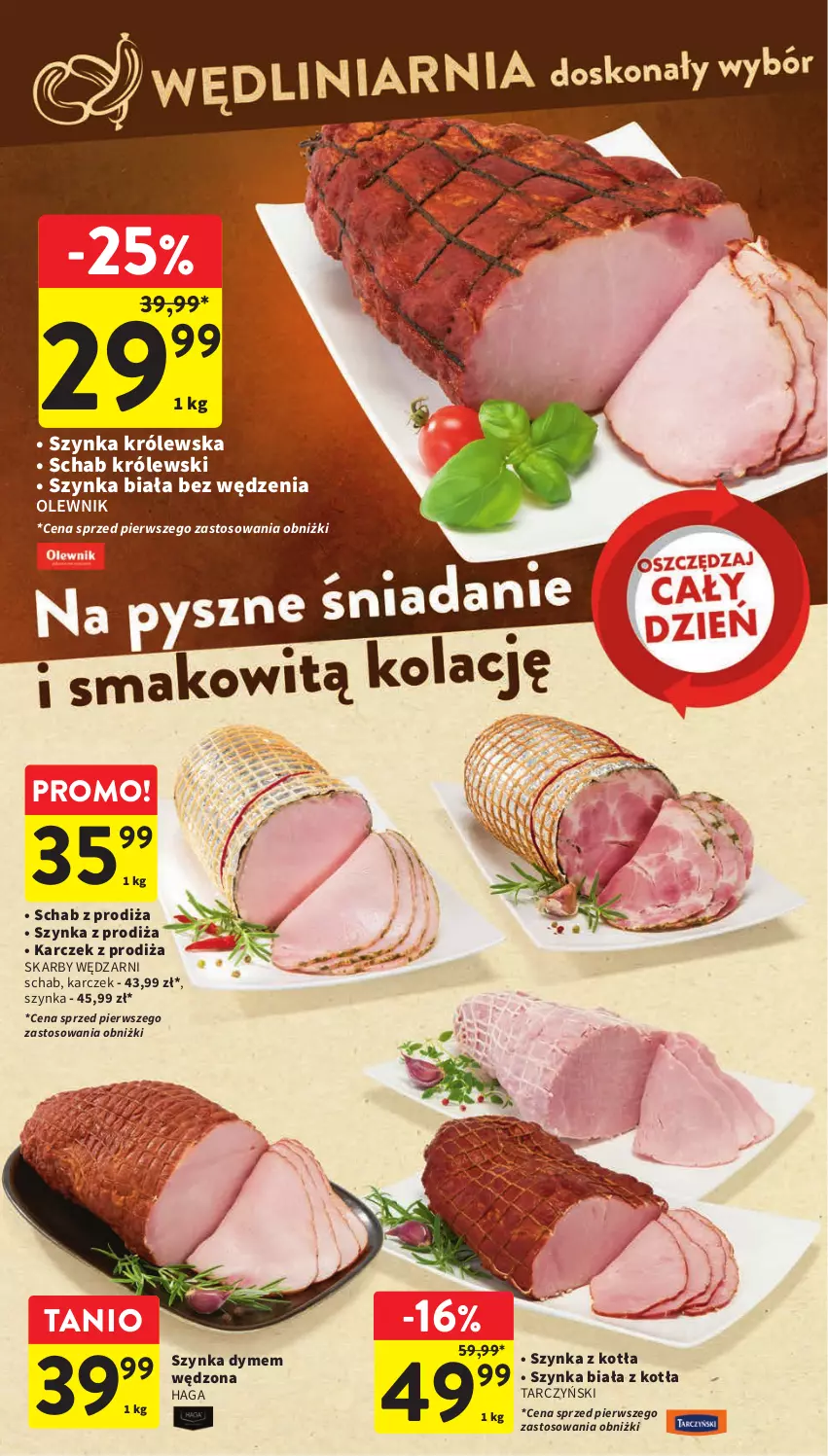 Gazetka promocyjna Intermarche - Gazetka Intermarche - ważna 31.08 do 06.09.2023 - strona 20 - produkty: Królewski, Olewnik, Szynka, Szynka biała, Szynka Królewska, Tarczyński