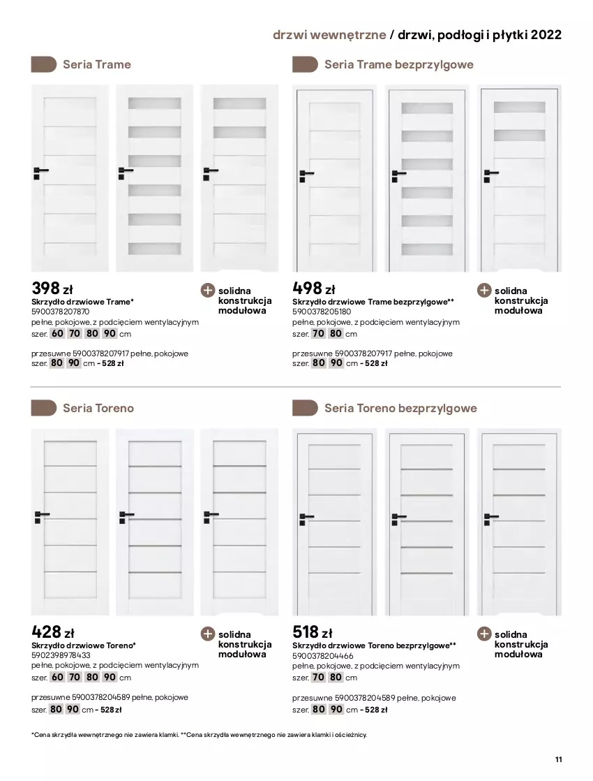 Gazetka promocyjna Castorama - ważna 02.05 do 31.12.2022 - strona 11 - produkty: Astor, Drzwi, Fa, Klamka, Lakier, LG, Rama, Ser, Skrzydło drzwiowe