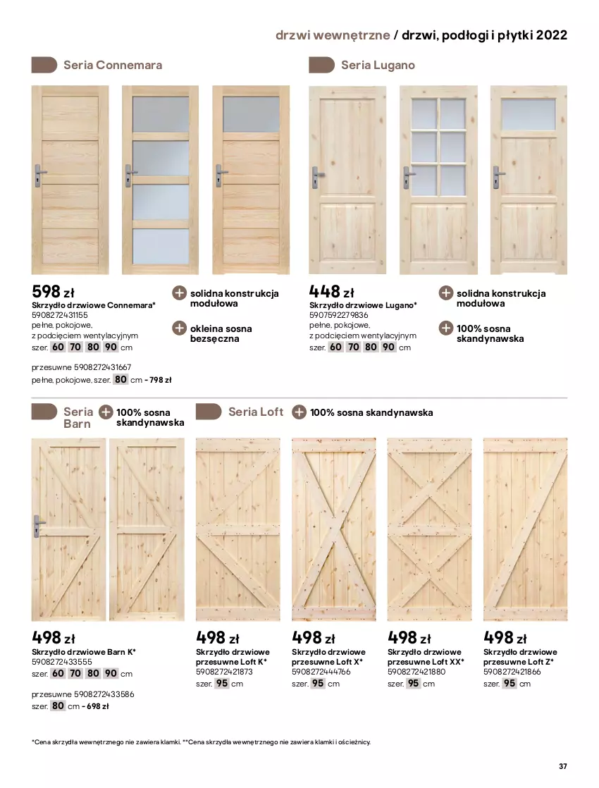 Gazetka promocyjna Castorama - ważna 02.05 do 31.12.2022 - strona 37 - produkty: Drzwi, Klamka, Lakier, Ser, Skrzydło drzwiowe, Sos
