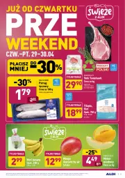 Gazetka promocyjna Aldi - Gazetka - ważna od 30.04 do 30.04.2021 - strona 21 - produkty: Banany, Pstrąg tęczowy, Balta Mare, Stek, Tera, Mini banany, Tilapia, Pstrąg, Mango, Melon