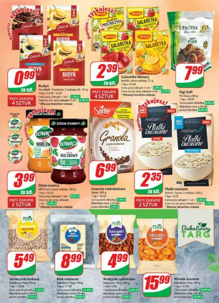 Gazetka promocyjna Dino - ważna 22.11 do 28.11.2023 - strona 26 - produkty: Budyń, Dżem, Figi, Gala, Galaretka, Gra, Granola, Sante, Winiary