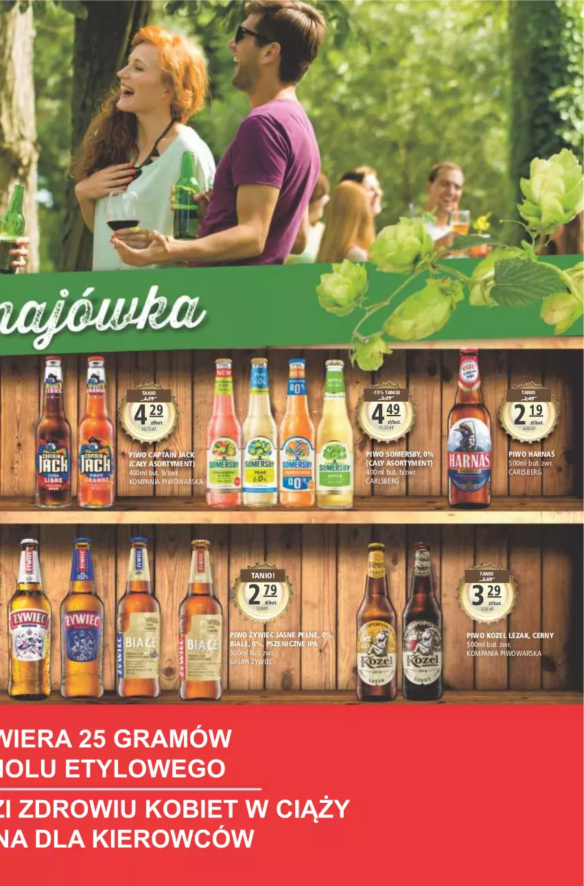 Gazetka promocyjna Arhelan - Gazetka - ważna 22.04 do 03.05.2022 - strona 19 - produkty: Captain Jack, Carlsberg, Harnaś, Kozel, Piwo, Somersby