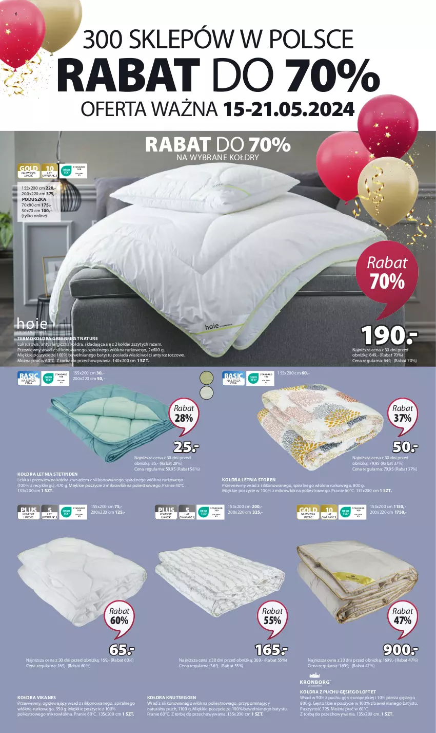 Gazetka promocyjna Jysk - Oferta tygodnia - ważna 15.05 do 21.05.2024 - strona 7 - produkty: Kołdra, Kołdra z puchu, Poduszka, Termokołdra