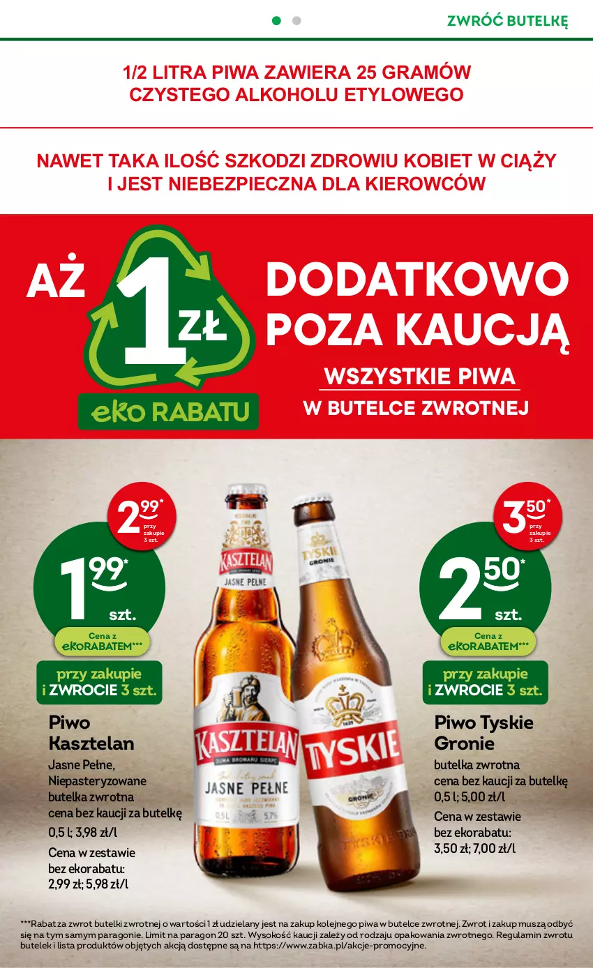 Gazetka promocyjna Żabka - ważna 15.03 do 21.03.2023 - strona 4 - produkty: Gra, Kasztelan, Mus, Olej, Piec, Piwa, Piwo, Sok, Tyskie