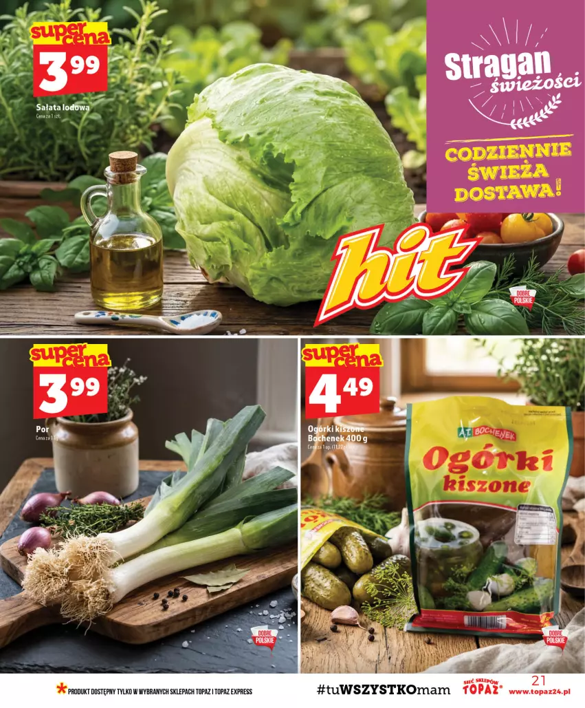 Gazetka promocyjna Topaz - Gazetka - ważna 03.09 do 09.09.2026 - strona 21 - produkty: Sałat, Top