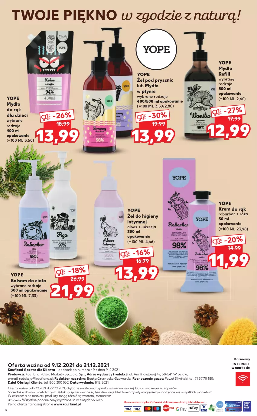 Gazetka promocyjna Kaufland - Katalog Zabawki - ważna 09.12 do 21.12.2021 - strona 8 - produkty: Balsam do ciała, Dres, Dzieci, Krem do rąk, Mydło, Mydło w płynie, Róża, Yope